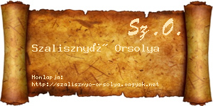 Szalisznyó Orsolya névjegykártya